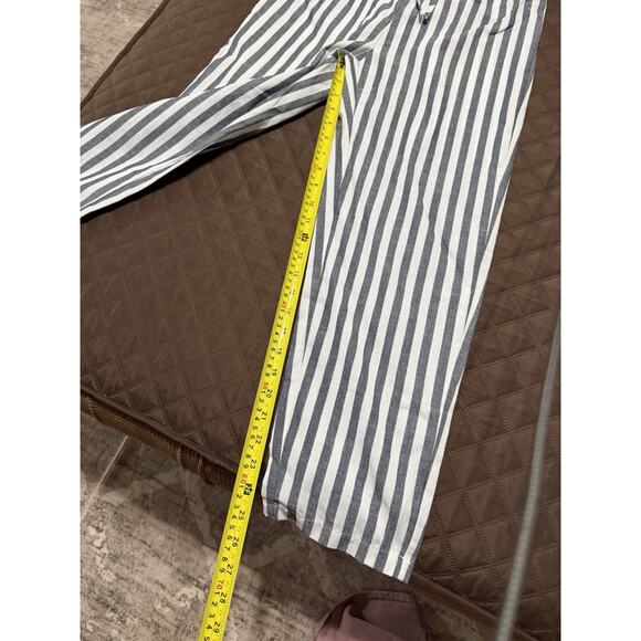 NWT! SHEIN Women’s Blue & White Striped Wide-Leg Drawstring Pants - Size 6/M - Picture 7 of 10